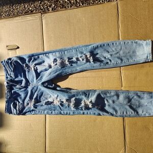 Wax Jean Light Blue Distressed Skinny Jeans